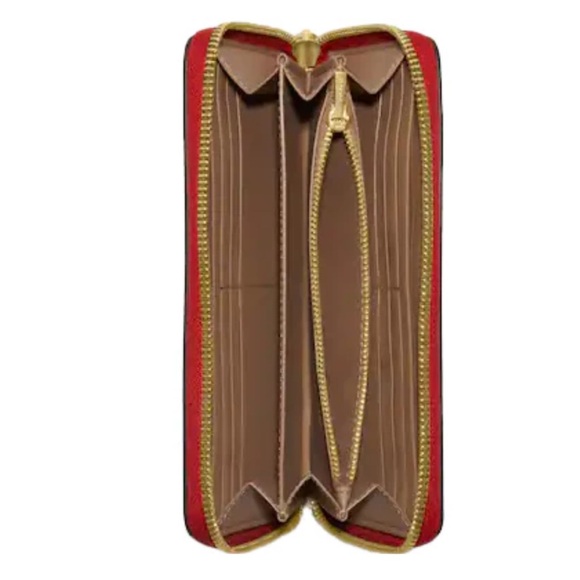 Coach Long Zip Around Wallet With Cherry Print - Picture 3 of 3